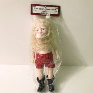 Vtg 1990 Fibre Craft Billie Peppers Porcelain Look  Santa 14 Inch Plastic Doll